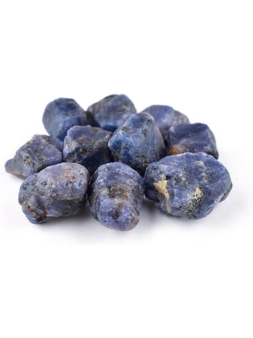 Natural Raw Blue Sapphire Stones - 10-Piece Lot, Healing Crystals, Gemstone